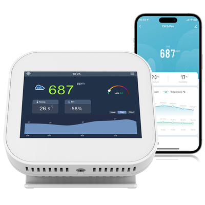 Dobra cena. Indoor CO₂ Air Quality Monitor – 320x480 TFT Display, Dual NDIR Sensors, 5V Power Supply CH3 Pro w Internecie