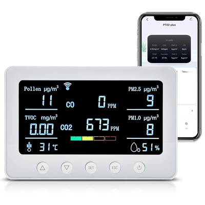 Good price PT02 Plus PM2.5 VOC Smart Aqi Monitor Urządzenie do monitorowania jakości powietrza Monitor CO2 w Internecie