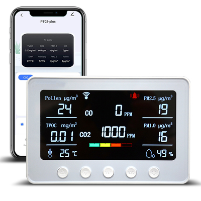 Good price 2.4GHz WiFi Smart Indoor Air Quality Monitor PM2.5 PM1.0 dla szkół i klas w Internecie