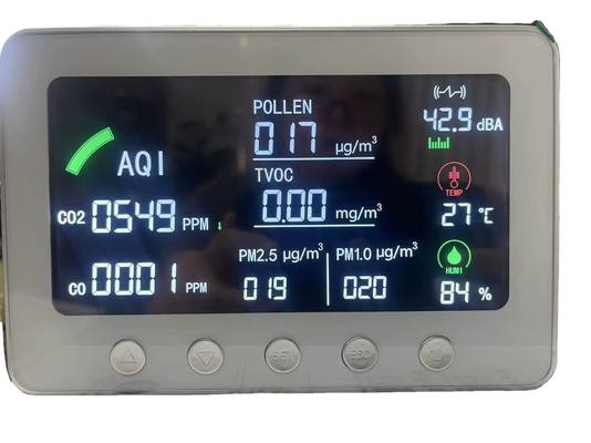 Smart WiFi IAQ Monitor Wieloparametrowy monitor jakości powietrza z TVOC PM1.0/2.5 CO CO2 dla domów, biur i pomieszczeń wewnętrznych
