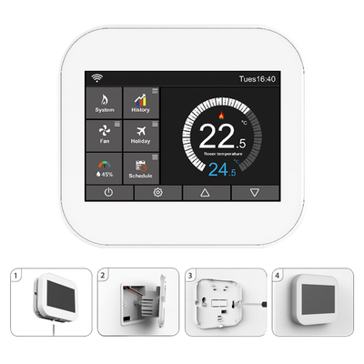 Dobra cena. Dom Smart WiFi Termostat: Podgrzewka, programowalna, 50Hz/60Hz, dostosowywalna w Internecie
