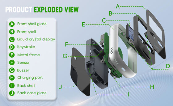 Profesjonalny domowy monitor gazu CO - cyfrowy wykrywacz wycieków tlenku węgla z alarmem wizualnym / dźwiękowym - Chroń rodzinę przed cichymi zabójcami