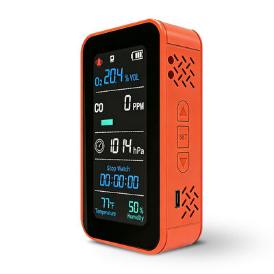 Dobra cena. PT09 6-w-1 Monitor jakości powietrza - Detektor CO2 z temperaturą/RH/wyżynicą/barometrem, przenośny monitor gazu naładowalny w Internecie